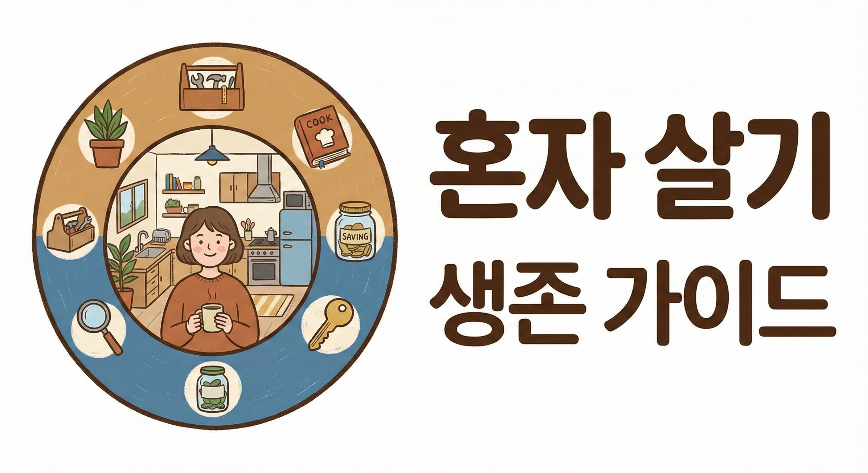 혼자 살기 생존 가이드 로고